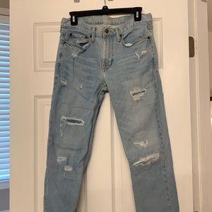 Old Navy slim fit light wash distressed men’s jeans 30x32